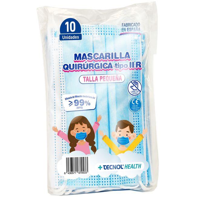 Mascarilla Quir Rgica Iir Infantil Azul Tecnol Bolsa Uds