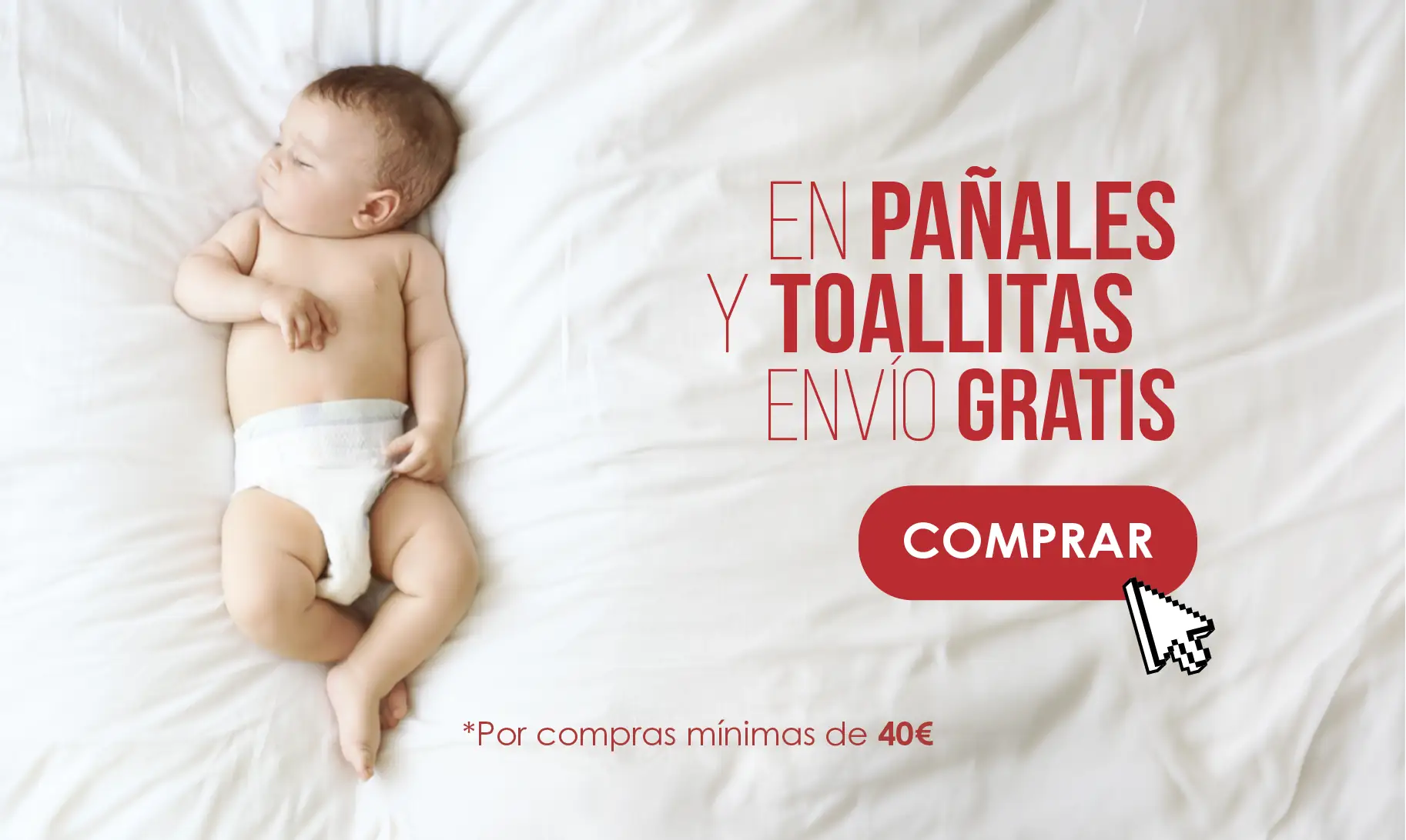 Envío pañales y toallitas