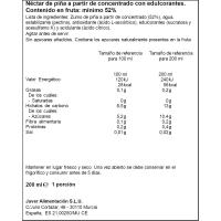 Néctar de piña JUVER, botella 200 ml