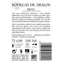 Tinto Reserva Rioja BODEGA ÁBALOS, botella 75 cl