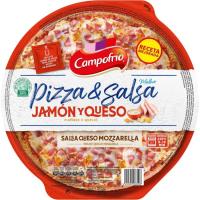 Pizza de jamón-queso c/ salsa mozzarella CAMPOFRÍO, 1 ud, 360 g