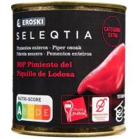 Pimiento de piquillo D.O. Lodosa EROSKI SELEQTIA, lata 180 g