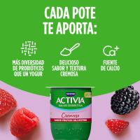 Activia 0% cremoso sabor a frutas silvest. DANONE, pack 4x125 g