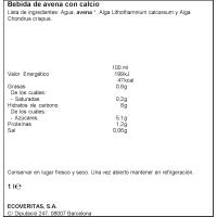 Bebida de avena con calcio VERITAS, brik 1 litro
