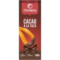 Cacao soluble a la taza sin gluten CLAVILEÑO, bolsa 400 g