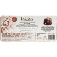 Turrón de coulant de chocolate LACASA, tableta 225 g