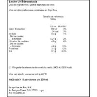 Leche desnatada GALLEGA, brik 1 litro