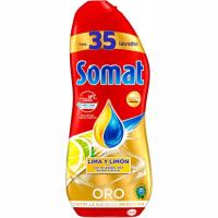 Lavavajillas máquina gel limón SOMAT, botella 35 dosis