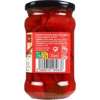 Pimiento del piquillo entero picante EROSKI, frasco 220 g