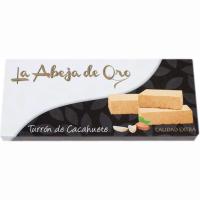 Turrón blando de cacahuete LA ABEJA DE ORO, caja 150 g