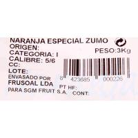 Naranja especial zumo, bolsa 3 kg