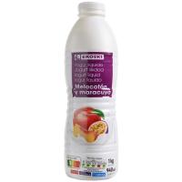Yogur líquido sabor melocotón-maracuyá EROSKI, botella 1 litro