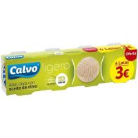 Atún claro en aceite de oliva CALVO, pack 4x60 g