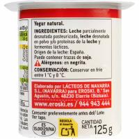Yogur natural EROSKI BASIC, pack 4x125 g