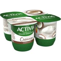 Activia cremoso sabor coco ACTIVIA, pack 4x115 g