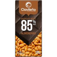 Chocolate negro 85% almendra entera CLAVILEÑO, tableta 125 g