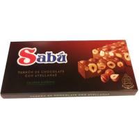 Turrón de avellana SABU, tableta 175 g