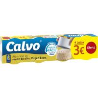 Atún claro en aceite de oliva virgen extra CALVO, pack 4x65 g