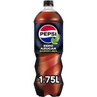 Refresco de cola sin azúcar-lima PEPSI ZERO, botella 1,75 litros