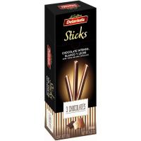 Turrón 3 chocolates en sticks DELAVIUDA, caja 120 g