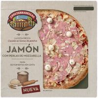 Pizza de jamón, mozzarela lenta fermentación TARRADELLAS, 400 g