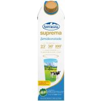 Leche semidesnatada suprema ASTURIANA, brik 1 litro