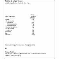 Aceite de oliva virgen ABRIL, botella 1 litro