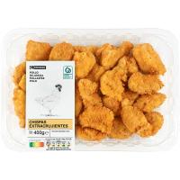 Chispas de pollo crujientes EROSKI, bandeja 400 g