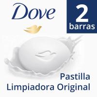 Jabón de manos pastilla original DOVE, pack 2x90 g