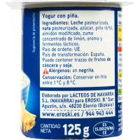Yogur griego sabor piña EROSKI, pack 4x125 g