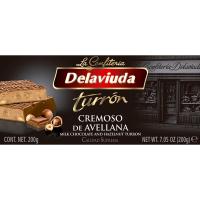 Turrón cremoso de avellana DELAVIUDA, caja 200 g