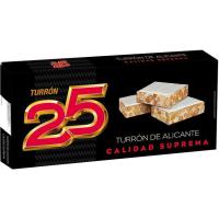 Turrón de Alicante suprema TURRÓN 25, tableta 200 g