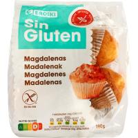 Magdalena clásica sin gluten EROSKI, bolsa 190 g