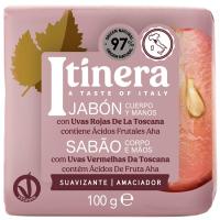 Jabón de uvas rojas suavizante ITINERA, pastilla 100 g