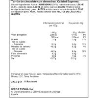 Turrón almendrado extrafino NESTLÉ, tableta 230 g