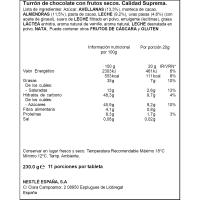 Turrón de frutos secos extrafino NESTLÉ, tableta 230 g