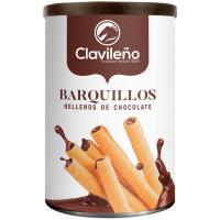 Barquillos rellenos CHOCOLATES CLAVILEÑO, lata 200 g