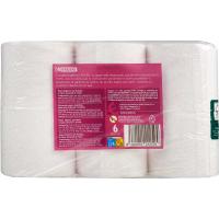  Basics Papel higiénico de 2 capas, 30 rollos (5 paquetes  de 6), color blanco : Salud y Hogar