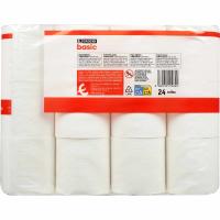 Papel higiénico 2 capas EROSKI BASIC, paquete 24 uds