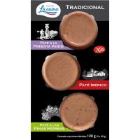 Surtido paté de cerdo LA CUINA, pack 3x40 g