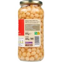 Garbanzo cocido EROSKI, frasco 400 g