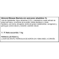 Bebida de almendra barista ALMOND BREEZE, brik 1 litro