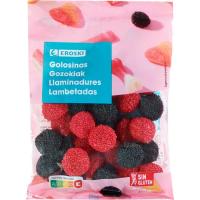 Golosinas de moras EROSKI, bolsa 200 g