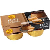 Flan de turrón REINA, pack 4x100 g