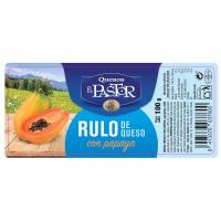 Queso rulo de vaca con papaya EL PASTOR, rulo 100 g