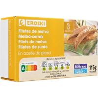 Melva en aceite de girasol EROSKI, 115 g