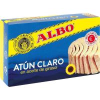 Atún claro en aceite de girasol ALBO, lata 112 g