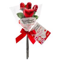 Bouquet corazón con rosas choco DEKORA, 1 ud, 30 g