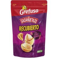 Cacahuete recubierto sabor chili suave GREFUSA, bolsa 90 g