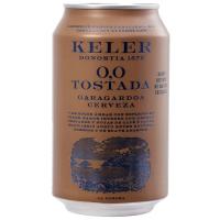 Cerveza tostada 0,0 KELER, lata 33 cl